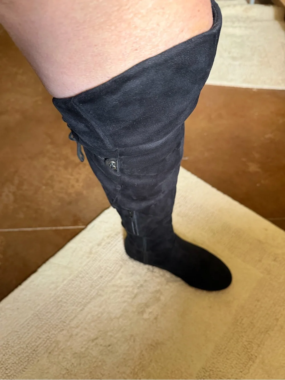 Women’s Over-the-Knee Black Suede Boots